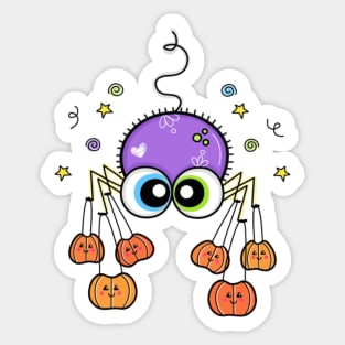 Trick or Treat Spider Sticker